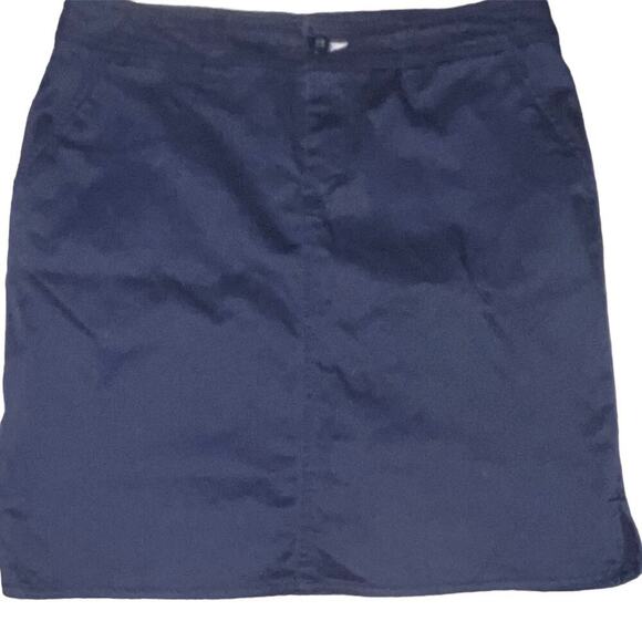 Woolrich Navy Blue Straight Fit Mini Skirt Coastal Casual Nautical Preppy Size 6 - Picture 1 of 8